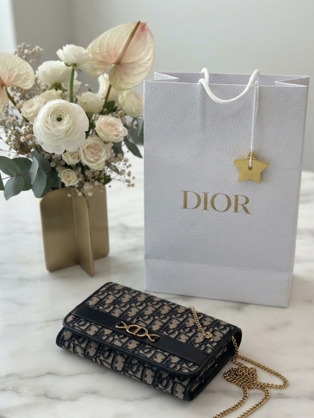 Christian Dior Navy Blue Vintage Trotter Romantique Satchel Bag Monogram Y2K - Picture 12 of 12
